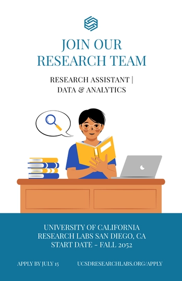 Free Research Recruitment Poster Template to Edit Online