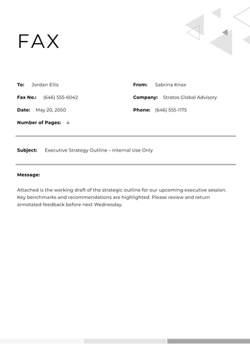 Free Modern Business Fax Cover Page Template to Edit Online