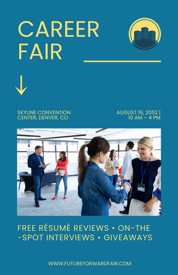 Free Career Fair  Recruitment Poster Template to Edit Online