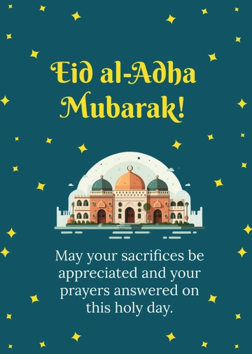 Free Eid al-Adha Mubarak Template to Edit Online