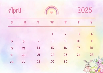 Free April 2026 Calendar with Background Images Template to Edit Online