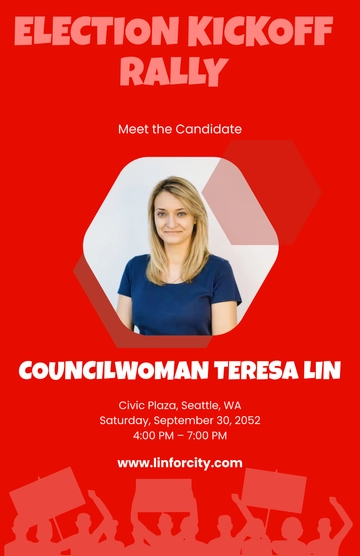 Free Red Election Event Poster Template to Edit Online