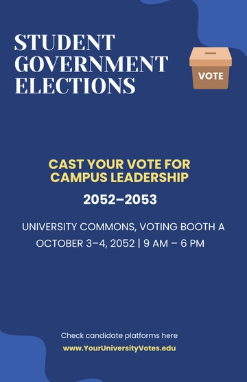 Free Aesthetic Academic Election Poster Template to Edit Online