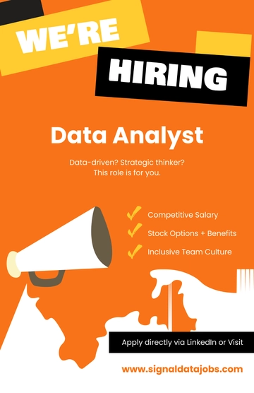 Free LinkedIn Job Recruitment Poster Graphic Template to Edit Online