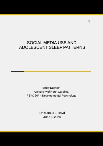 Free Simple Citation APA Cover Page Template to Edit Online