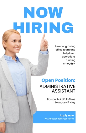 Free Gold Yellow Administrative Recruitment Poster Template to Edit Online
