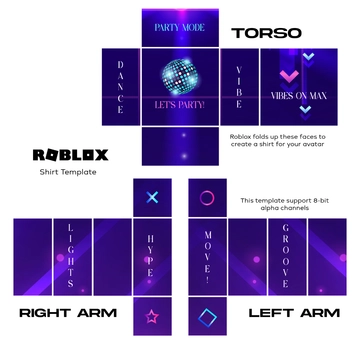 Free Party Roblox Shirt Template to Edit Online
