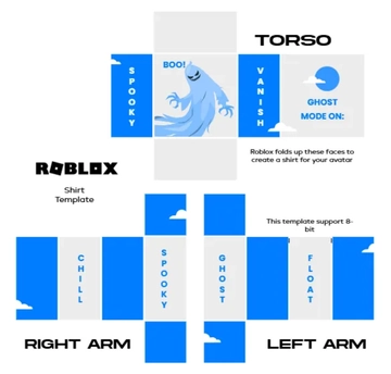 Free Editable Roblox Ghost Shirt Template to Edit Online