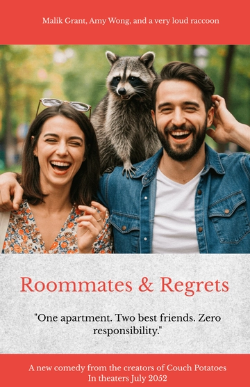 Free Comedy Movie Poster Template to Edit Online
