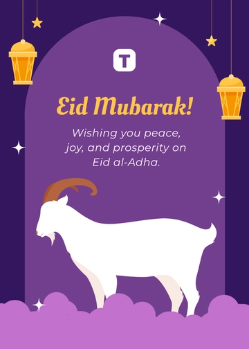 Free Editable Eid al-Adha Greetings Template to Edit Online