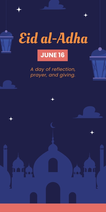 Free Blank Eid al-Adha Template to Edit Online