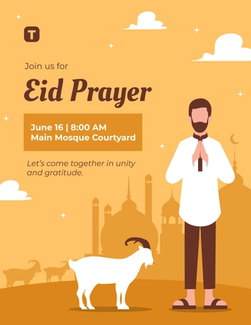 Free Eid al-Adha Prayer Template to Edit Online
