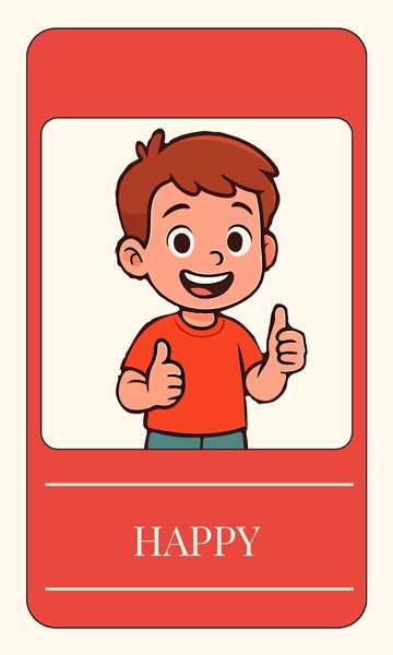 Free Emotions Awareness Flashcard Template to Edit Online