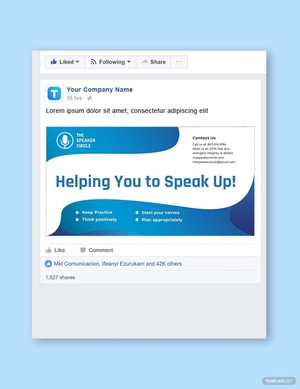 Speaker Facebook Post Template