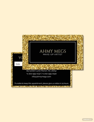 Makeup Artist Appointment Card Template