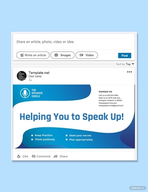 Speaker Linkedin Post Template
