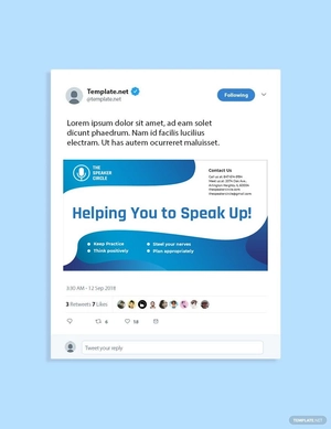 Speaker Twitter Post Template