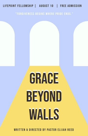Free Church Movie Poster Template to Edit Online