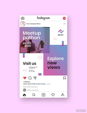 Meetup Event Instagram Post Template