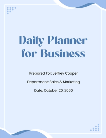 Free Daily Planner Template for Business to Edit Online