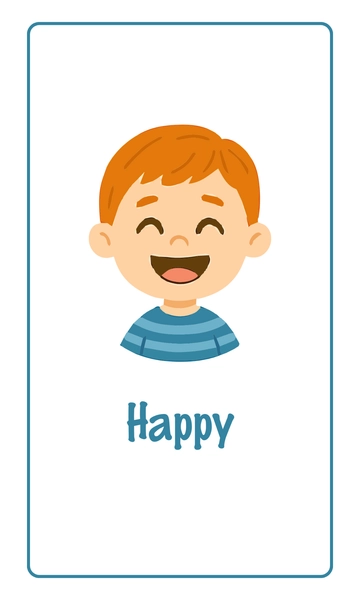 Free Pre-K Emotions Flashcard Template to Edit Online