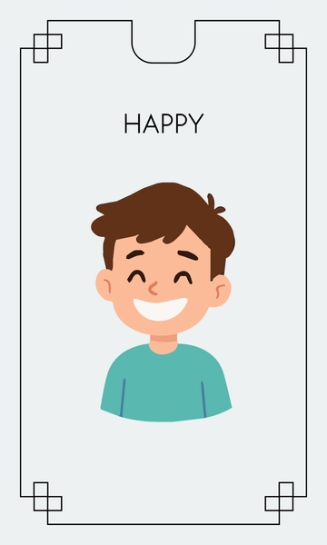 Free Creative Emotions Charades Flashcard Template to Edit Online