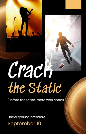 Free Grunge Movie Poster Template to Edit Online