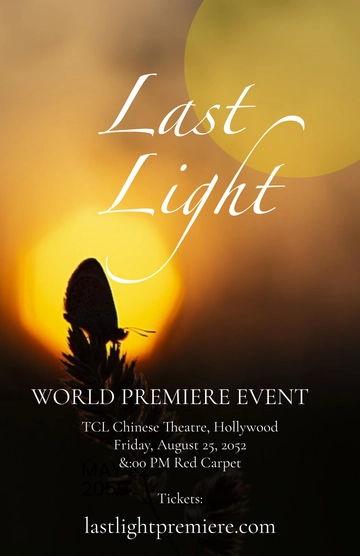 Free Editable Movie Premiere Poster Template to Edit Online