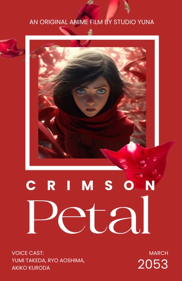 Free Creative Anime Movie Poster Template to Edit Online