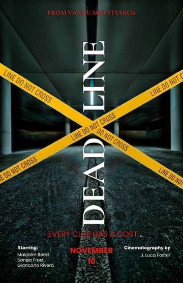 Free Professional Crime Film Poster Template to Edit Online