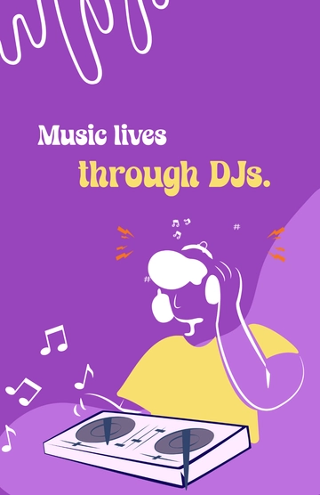 Free DJ Background Poster Template to Edit Online