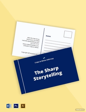 Simple Advertising Agency Postcard Template