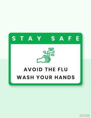 Avoid the Flu Wash Your Hands Label Template