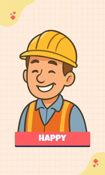 Free Cartoons Background Emotions Flashcard Template to Edit Online