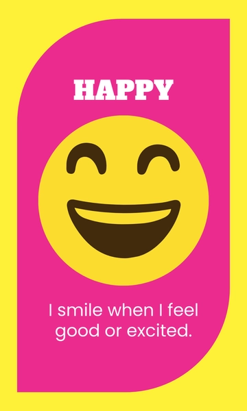 Free Yellow Emotions Sorting Flashcard Template to Edit Online