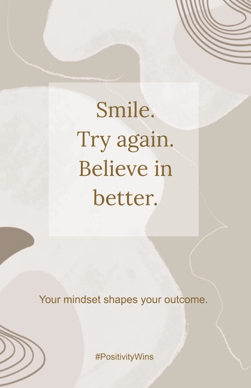 Free Positive Motivational Poster Template to Edit Online