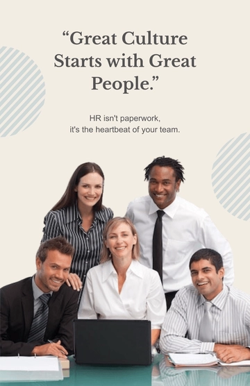 Free Professional HR Motivational Poster Template to Edit Online