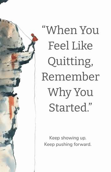 Free Perseverance Motivational Poster Template to Edit Online
