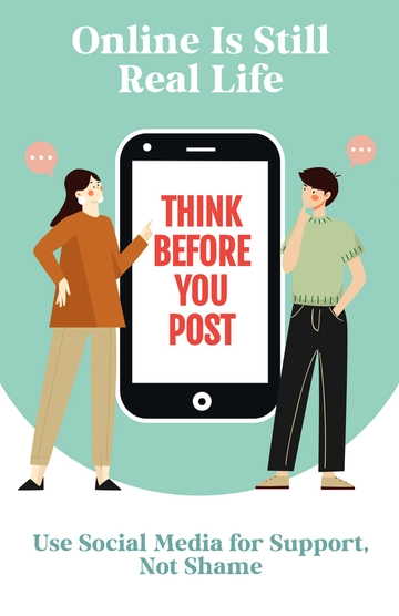 Free Social Media Anti Bullying Poster Design Template to Edit Online
