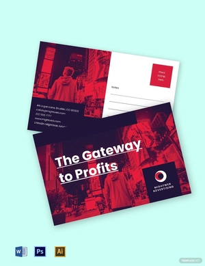 Digital Advertising Agency Postcard Template