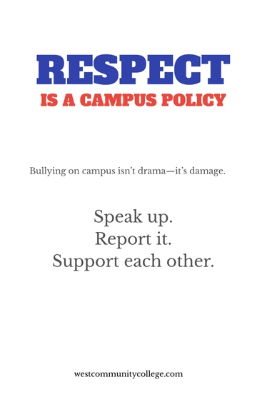 Free Blank University Anti Bullying Poster Template to Edit Online