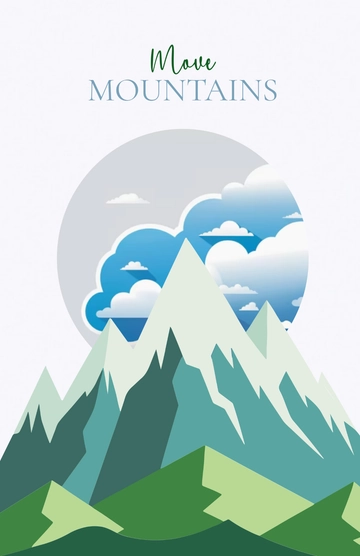 Free Mountains Background Poster Template to Edit Online
