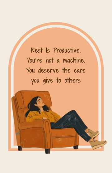 Free Aesthetic Self-Care Motivational Poster Template to Edit Online