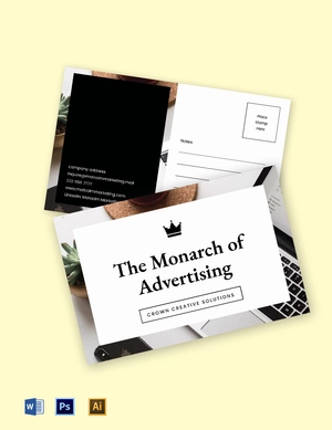 Professional Advertising Agency Postcard Template