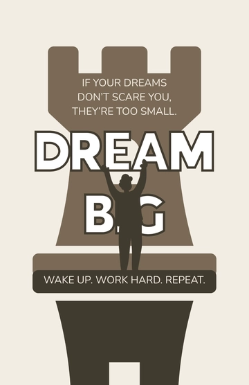 Free Motivational Dreams Poster Template to Edit Online