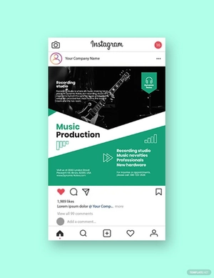 Music Production Instagram Post Template