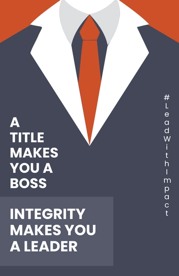 Free Leadership Motivational Poster Template to Edit Online