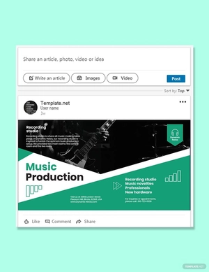 Music Production Linkedin Post Template