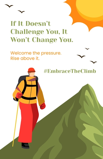 Free Challenge Motivational Poster Template to Edit Online