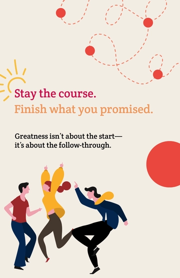 Free Commitment Motivational Poster Template to Edit Online